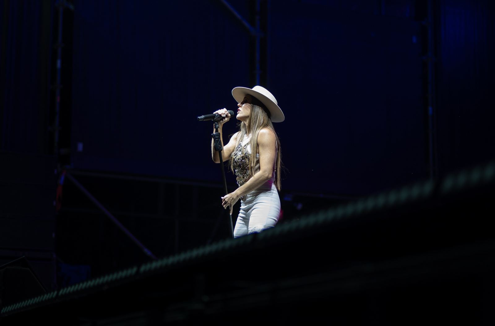 Cantante en vivo sobre el escenario