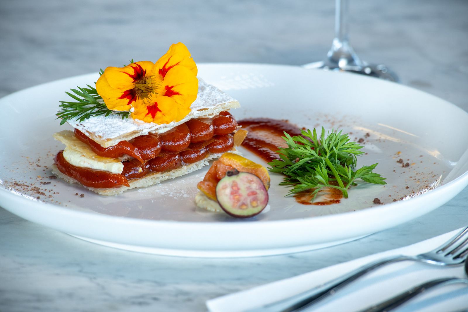Plato de autor de alta gastronomía