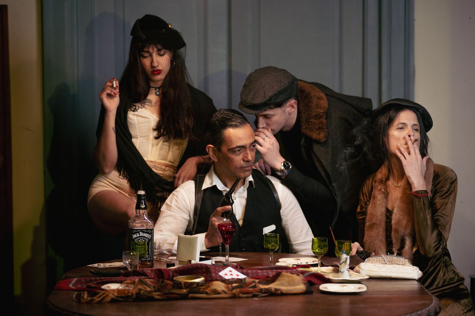 Escena teatral de época